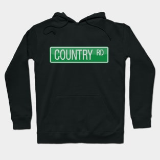 Country Road Street Sign Hoodie